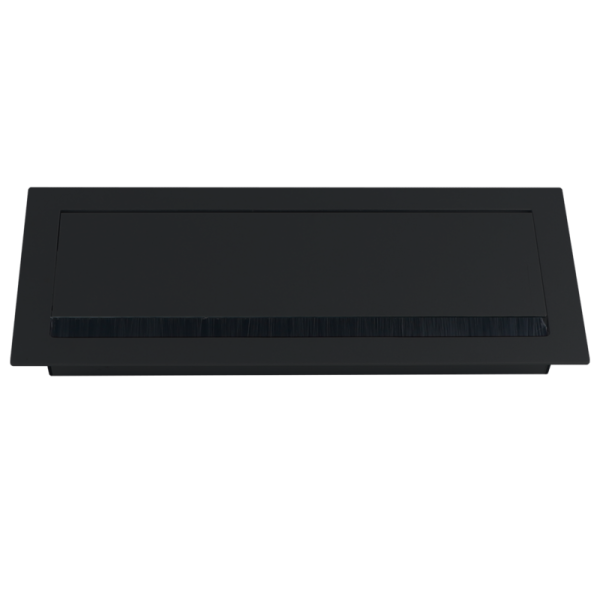 Кабельный громмет (лючок) в стол,  310*120мм,  цвет: черный