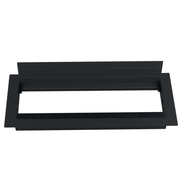 Кабельный громмет (лючок) в стол,  310*120мм,  цвет: черный