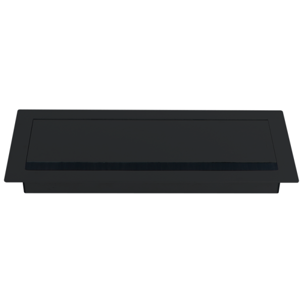 Кабельный громмет (лючок) в стол,  310*120мм,  цвет: черный