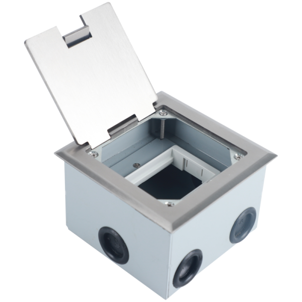 Лючок в пол 3 мод. (1 мод. 45х45 мм. + 1 мод. 22.5х45 мм.),  нержавеющая сталь,  (с уст. набором)