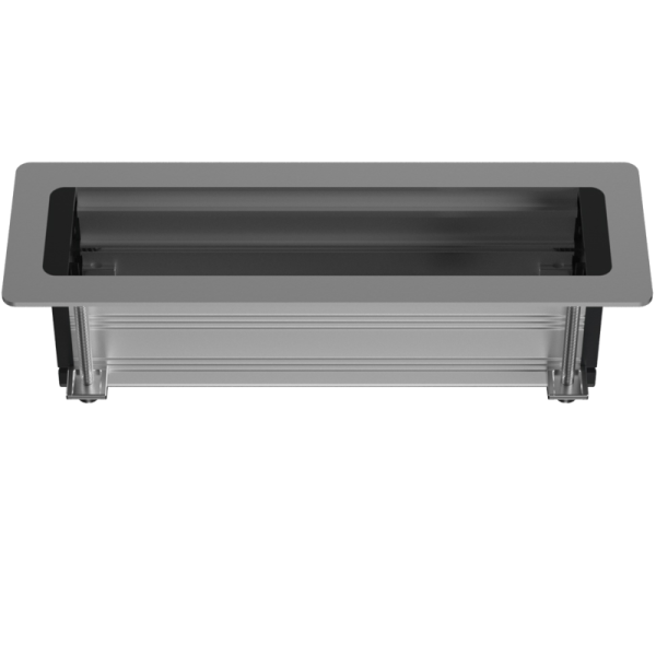 Настольный встраиваемый розеточный блок Static 8 мод. (4 мод. 45х45),  серебро