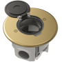 Лючок Surface 2 мод. (1 мод. 45х45 мм.),   круглый,  круглая крышка,  золото,  IP44,  (с уст. набором)
