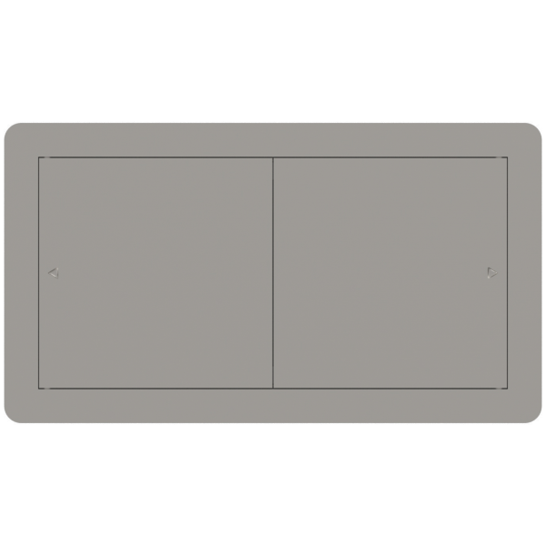 Настольный встраиваемый розеточный блок,  сдвижные крышки,  никель Slider 4 мод. (2 мод. 45х45)