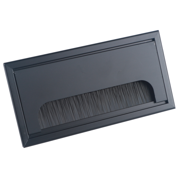 Кабельный громмет (лючок) в стол,  160*80мм,  цвет: черный