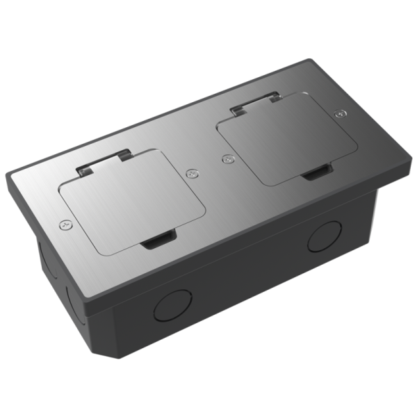 Лючок Surface 4 мод. (2 мод. 45х45 мм.),  полированное серебро,  IP44