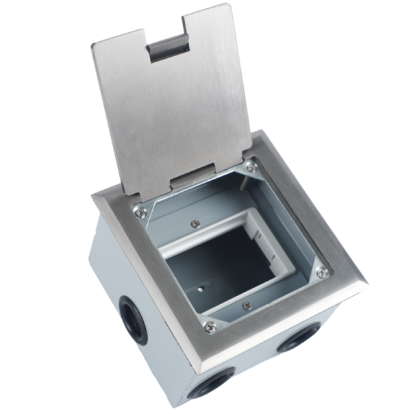 Лючок в пол 3 мод. (1 мод. 45х45 мм. + 1 мод. 22.5х45 мм.),  нержавеющая сталь,  (с уст. набором)