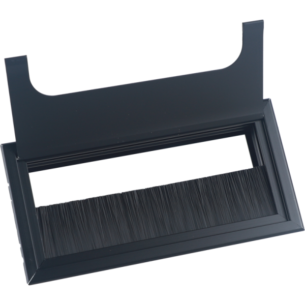 Кабельный громмет (лючок) в стол,  160*80мм,  цвет: черный