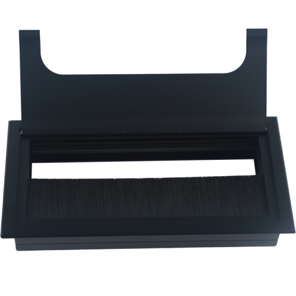 Кабельный громмет (лючок) в стол,  160*80мм,  цвет: черный