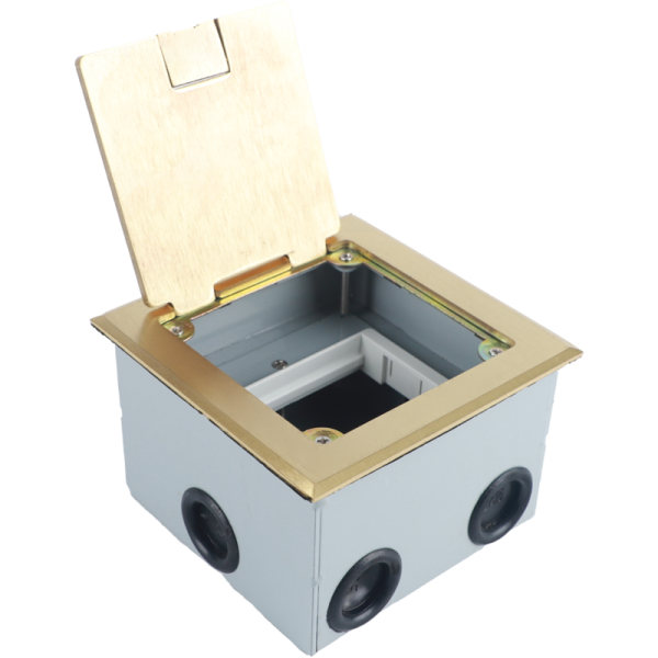 Лючок в пол 3 мод. (1 мод. 45х45 мм. + 1 мод. 22.5х45 мм.),  латунь,  (с уст. набором)