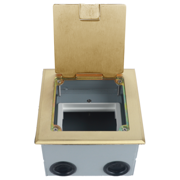 Лючок в пол 3 мод. (1 мод. 45х45 мм. + 1 мод. 22.5х45 мм.),  латунь,  (с уст. набором)