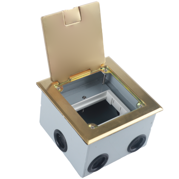 Лючок в пол 3 мод. (1 мод. 45х45 мм. + 1 мод. 22.5х45 мм.),  латунь,  (с уст. набором)