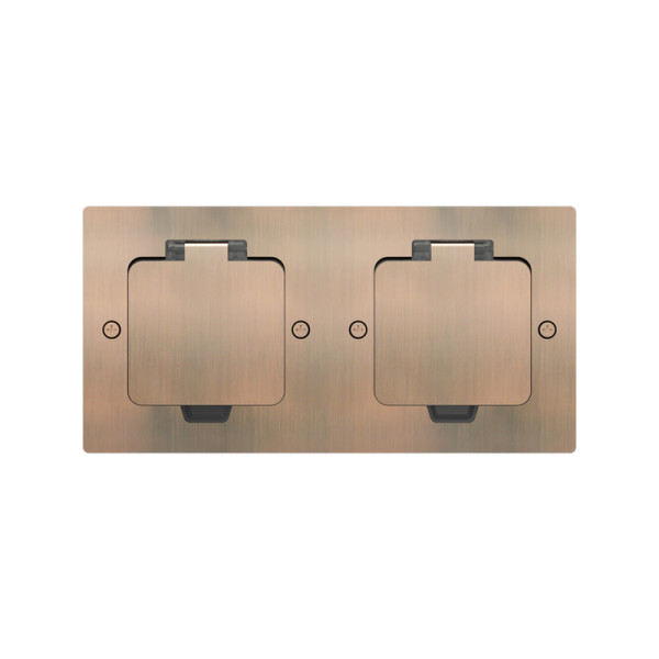 Лючок Surface 4 мод. (2 мод. 45х45 мм.),  красная медь,  IP44