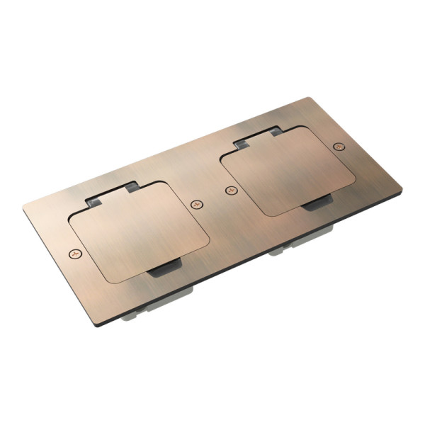 Лючок Surface 4 мод. (2 мод. 45х45 мм.),  красная медь,  IP44