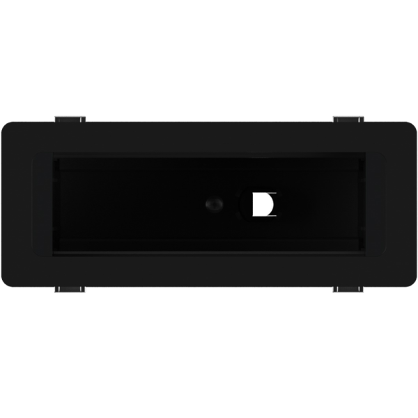 Настольный встраиваемый розеточный блок Static 6 мод. (3 мод. 45х45),  черный