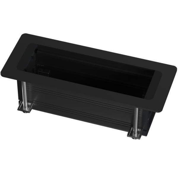 Настольный встраиваемый розеточный блок Static 6 мод. (3 мод. 45х45),  черный