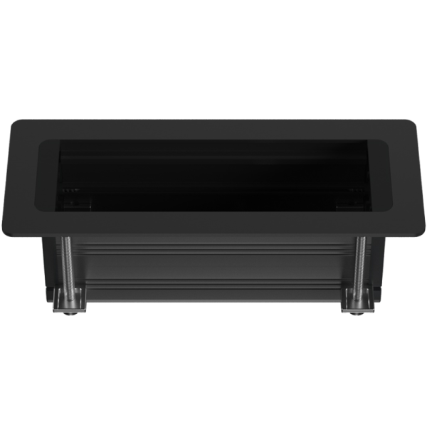 Настольный встраиваемый розеточный блок Static 6 мод. (3 мод. 45х45),  черный