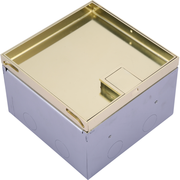 Лючок в пол 6 мод. (2 мод. 45х45 мм. + 2 мод. 22.5х45 мм.),  латунь