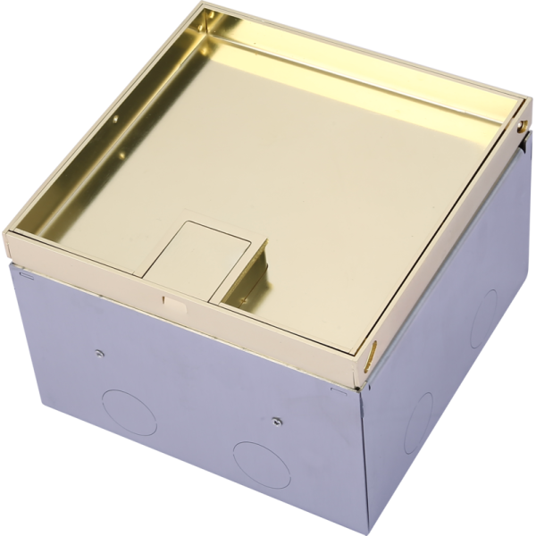 Лючок в пол 6 мод. (2 мод. 45х45 мм. + 2 мод. 22.5х45 мм.),  латунь