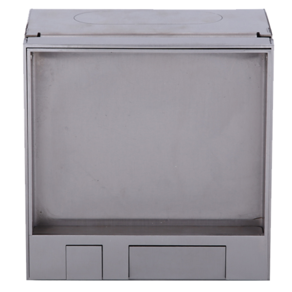 Лючок в пол 4 мод. (2 мод. 45х45 мм.) верт. установка,  металл,  в уровень с напольным покрытием