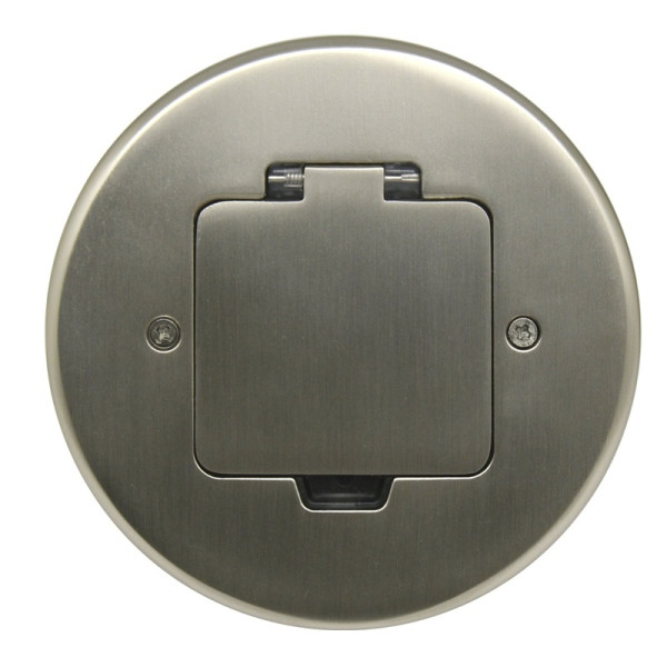 Лючок Surface 2 мод. (1 мод. 45х45 мм.),   круглый,  никель,  IP44,  (с уст. набором)