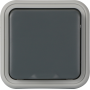 Рамка с крышкой для скрытой установки розетки одиночный,  цвет серый,  IP55,  серия W55