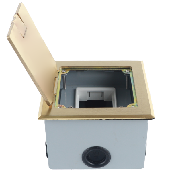 Лючок в пол 3 мод. (1 мод. 45х45 мм. + 1 мод. 22.5х45 мм.),  латунь,  (с уст. набором)