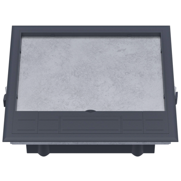 Лючок ревизионный в пол 12 мод.,  крышка ABS + гальванизированная стальная вставка