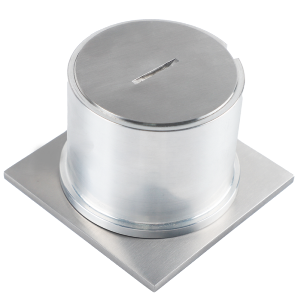 Лючок в пол 2 мод. (1 мод. 45х45 мм),  нержавеющая сталь,  IP65