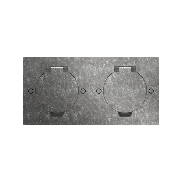 Лючок Surface 4 мод. (2 мод. 45х45 мм.),  круглая крышка,  оцинкованная сталь,  IP44