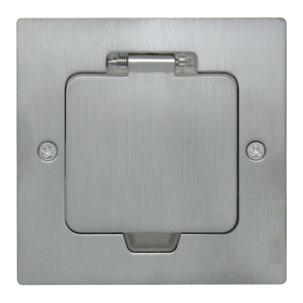 Лючок Surface 2 мод. (1 мод. 45х45 мм.),  полированное серебро,  IP44,  (с уст. набором)