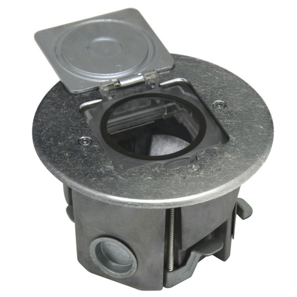 Лючок Surface 2 мод. (1 мод. 45х45 мм.),   круглый,  оцинкованная сталь,  IP44,  (с уст. набором)