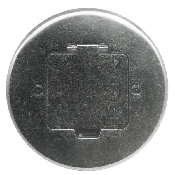 Лючок Surface 2 мод. (1 мод. 45х45 мм.),   круглый,  оцинкованная сталь,  IP44,  (с уст. набором)