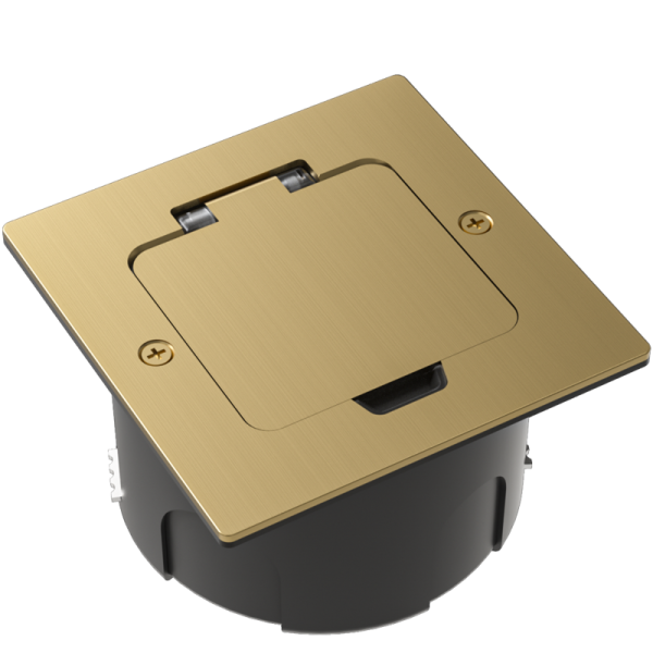 Лючок Surface 2 мод. (1 мод. 45х45 мм.),  золото,  IP44,  (с уст. набором)