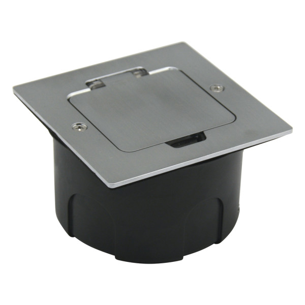 Лючок Surface 2 мод. (1 мод. 45х45 мм.),  полированное серебро,  IP44,  (с уст. набором)