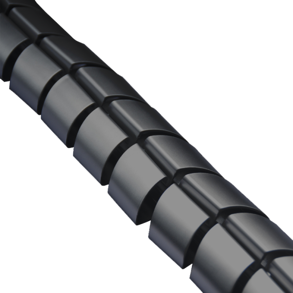 Кабель-канал вертикальный гибкий OvaleDesign,  пластик,  черный,  длина 0.745м