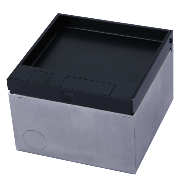 Лючок в пол 4 мод. (2 мод. 45х45 мм.) верт. установка,  металл антрацит