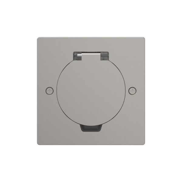 Лючок Surface 2 мод. (1 мод. 45х45 мм.),  круглая крышка,  никель,  IP44