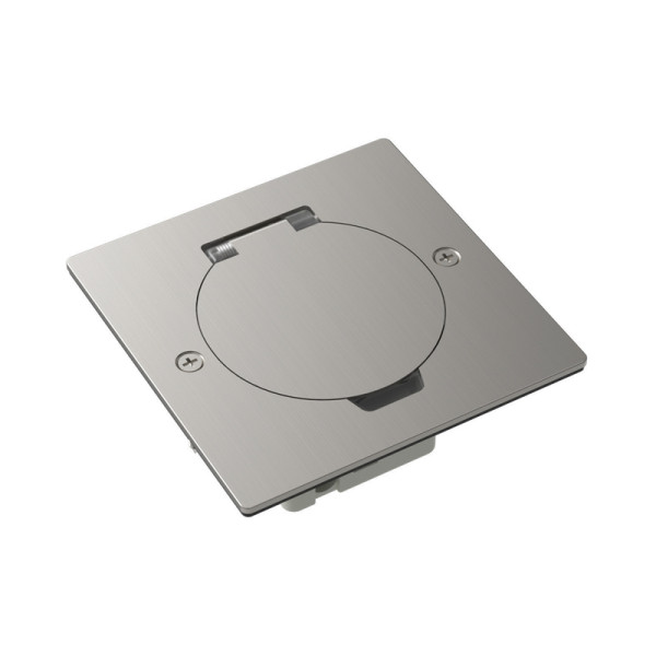 Лючок Surface 2 мод. (1 мод. 45х45 мм.),  круглая крышка,  никель,  IP44