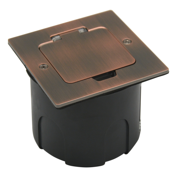 Лючок Surface 2 мод. (1 мод. 45х45 мм.),  красная медь,  IP44,  (с уст. набором)