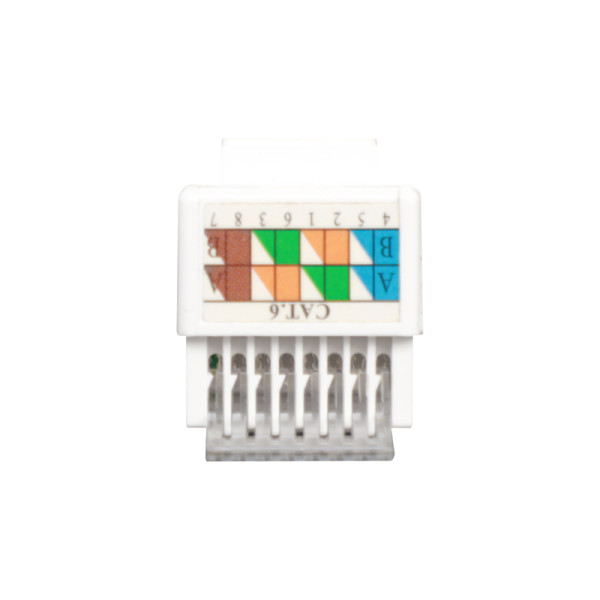 Модуль Keystone RJ45,  cat. 6,  UTP,  90 град.,  белый