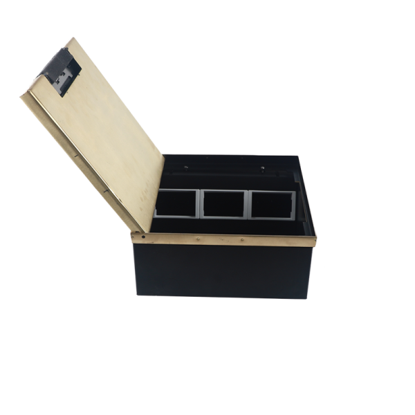 Лючок в пол 18 мод. (6 мод. 45х45 мм. + 6 мод. 22.5х45 мм.) верт. установка,  латунь