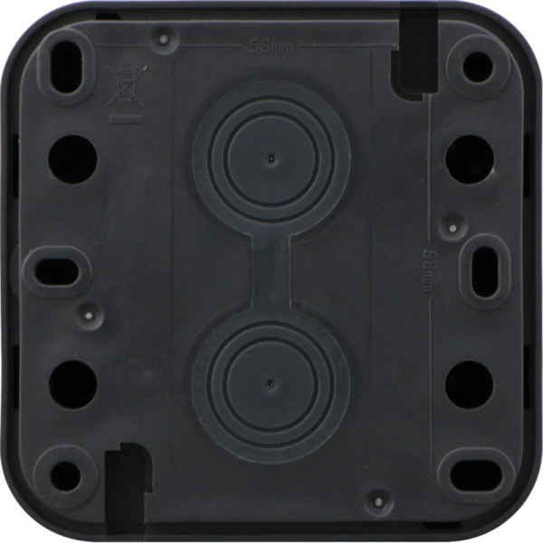 Выключатель 1-клавишный накладной,  цвет антрацит,  IP55,  серия W55