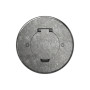 Лючок Surface 2 мод. (1 мод. 45х45 мм.),   круглый,  круглая крышка,  оцинкованная сталь,  IP44,  (с уст. набором)