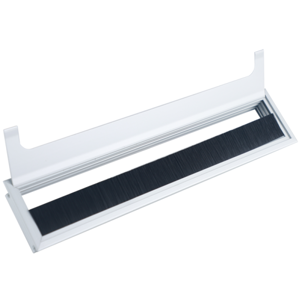 Кабельный громмет (лючок) в стол,  350*80мм,  цвет: серебро