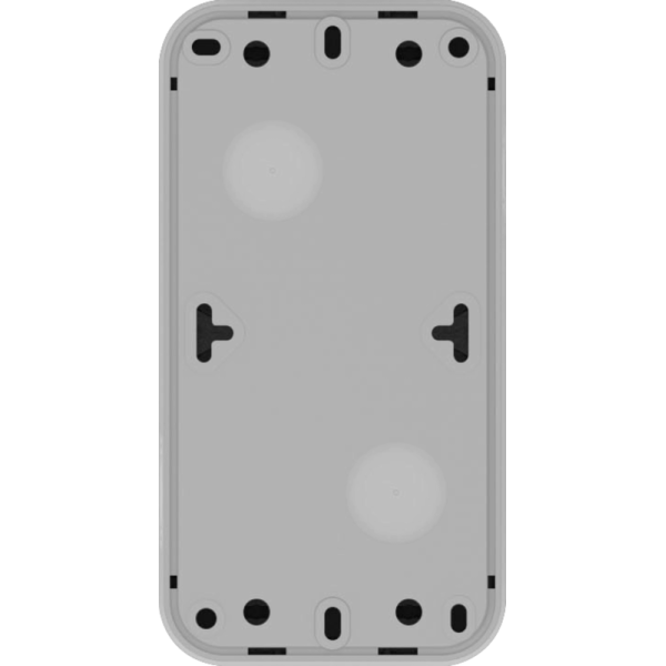 Двойной блок накладной,  розетка с защитной крышкой+переключатель 1-клавишный,  цвет серый,  IP55,  серия W55