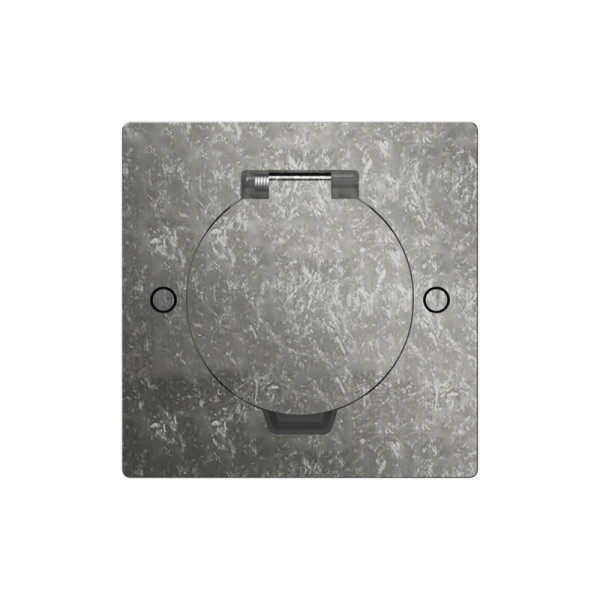 Лючок Surface 2 мод. (1 мод. 45х45 мм.),  круглая крышка,  оцинкованная сталь,  IP44