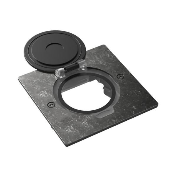 Лючок Surface 2 мод. (1 мод. 45х45 мм.),  круглая крышка,  оцинкованная сталь,  IP44