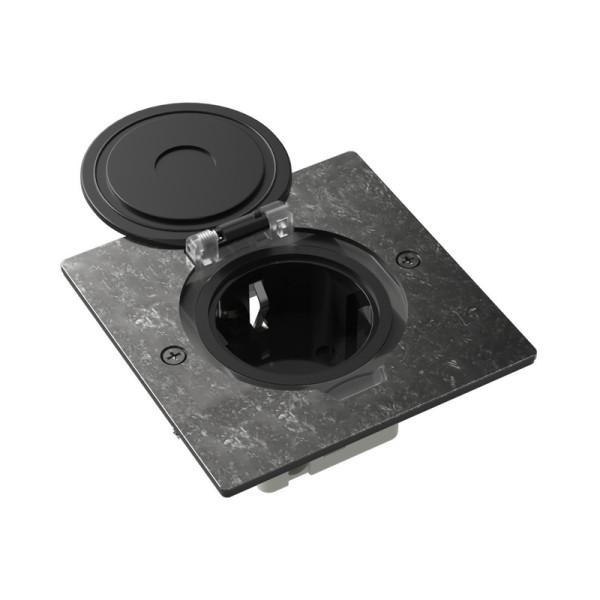 Лючок Surface 2 мод. (1 мод. 45х45 мм.),  круглая крышка,  оцинкованная сталь,  IP44