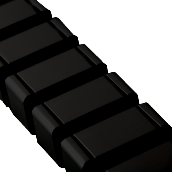 Кабель-канал вертикальный гибкий SquareDesign,  пластик,  черный,  длина 0.792м