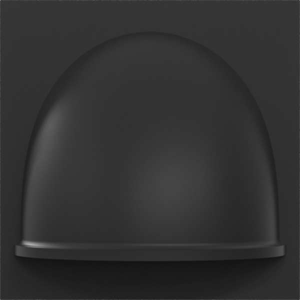 Вывод кабеля 2 мод.,  черн. (45х45мм)